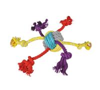 Jouet corde Les Costauds 6 nœuds taille L 56cm multicolore