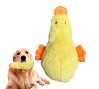 Jouet couineur en forme de canard en peluche pour petits animaux de compagnie - Jouet à mâcher pour chiot - Résistant à l'usure - Interactif