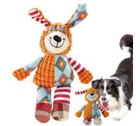 Jouet couineur en forme de canard pour chien | Jouet couineur pour chien en forme de cacatoès | Jouet de dentition pour chiot en corde | Jouet en peluche à mâcher sans rembourrage pour chiens de