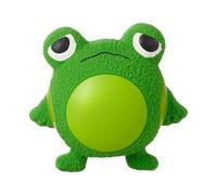 Jouet couineur en latex pour chien - 10 x 7,8 x 7,8 cm - Grenouille jaune en forme de poire - Jouet à mâcher - Jouet sensoriel à presser pour la langue - Petit couineur - Boules en latex en
