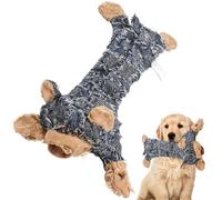 Jouet couineur en peluche pour chien - Adorable ours en peluche robuste pour faire ses dents - Doux indestructible pour chien de grande et moyenne taille - Poupées de dentition interactives et
