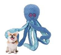 Jouet couineur en peluche pour chien, compagnon à mâcher en peluche, jouet pieuvre durable, outil d'entraînement interactif pour chiots à la maison et activités de jeu en plein air