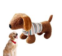 Jouet couineur en peluche pour chien - Jouet à mâcher en forme de saucisse 30 x 12 x 17 cm | Lapin doux et coton PP avec son | Chiot interactif pour chiens