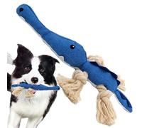 Jouet couineur en peluche pour chien - Jouet à mâcher rempli - Jouet couineur en forme d'animal - Jouet en corde BITSISTANTE - Jouet interactif pour l'entraînement comportemental