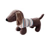 Jouet couineur en peluche pour chien - Outil à mâcher design teckel | Nettoyeur de dents pour l'entraînement des chiots, le temps de jeu, l'intérieur et l'extérieur, amusant, cadeau, durable, peluche