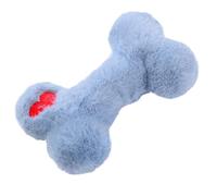 Jouet couineur pour animaux de compagnie - Jouet à mâcher en peluche en forme d'os pour chien - Jouet à mâcher souple et portable - Durable - Jouet à mâcher rempli - Jouet sonore amusant pour chiot