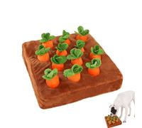 Jouet couineur pour chien en forme de carotte, jouet de ferme pour se cacher, patch carrot attachant, jouet à renifler pour chiens de petite, moyenne et grande taille | Puzzle interactif pour chien