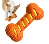 Jouet couineur pour chien en forme d'os - Gardez votre animal de compagnie occupé, jeu divertissant apaisant pour faire ses dents, jouer interactif, entraînement, récompense, ennui