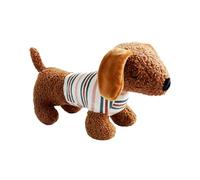Jouet couineur pour chien - En peluche douce - En forme de teckel - Jouet attrayant avec son intégré - d'entraînement interactif pour chiots, petits chiens et intérieur