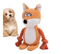 Jouet couineur pour Chien, Jouet de Dentition en Corde pour Chiot - Renard à mâcher Amusant pour Animal Domestique, éléphant, Grenouille, Jouet interactif à mâcher pour Chien