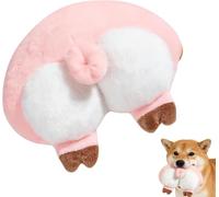 Jouet couineur pour chien - Peluche amusante avec design popo - Pour mâcher agressivement les chatons - Pour les chiens de petite, moyenne et grande race, pour la maison, les voyages (rose, 1 pièce)