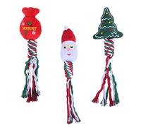 Jouet couineur pour chiens de petite et moyenne taille, jouet à mâcher en peluche avec corde pour tirer à la corde et jouer interactif, jouet couineur doux pour chien