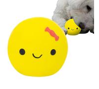 Jouet couineur rebondissant - Boules d'œufs pour chien | Jouet couineur doux en caoutchouc latex pour chien mignon en forme d'œuf en forme d'œuf durable avec son couineur pour l'intérieur et
