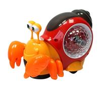 Jouet Crabe Musical Interactif Orange pour Garçon et Filles Lumière LED | ABS à Surface Lisse et Arrondie, Accessoire Pince Inclus, pour Éveil Précoce et Attention