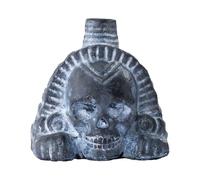 Jouet crâne hurlant - Statue du sifflet de la mort | Décoration réaliste de tête de crâne humain de 9 cm avec effet sonore d'horreur pour les blagues d'Halloween de collection pour la ca
