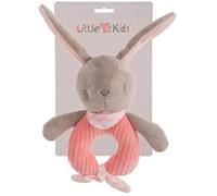 Jouet - Creaciones Llopis - Hochet Lapin Rose Velours 18 Cm Multicolore