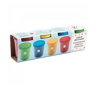 Jouet créatif - DJECO - Pâte à modeler - 4 pots de 140g - Couleurs Rouge, Vert, Jaune, Bleu
