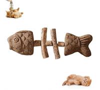 Jouet créatif en forme d'arête de poisson pour chat, jouet de dentition pour chats et chatons, jouet à mâcher naturel et vigne argentée pour la santé des dents et le jeu