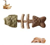 Jouet créatif en forme d'arête de poisson pour chat, jouet de dentition pour chats et chatons, jouet à mâcher naturel et vigne argentée pour la santé des dents et le jeu