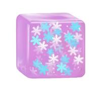 Jouet Cube Fidget, carré Doux et Lumineux, Jouet à Presser carré avec Motif Flocon de Neige, Jouets Cubes avec Fonction de fête Amusante, Accessoires Fidget, Jouets à Presser en boîte pour et