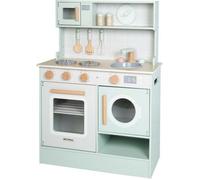WOOMAX 47217 Cuisinière en Bois 60 x 30 x 85 cm, évier de Jouet, Lave-Linge, Cuisine pour Enfants, Jouets de Cuisine, Jeu de Cuisine 3 Ans