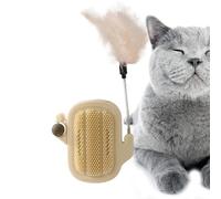 Jouet d' à chat pour chats d'appartement - Teaser Stick Catnip Ball Groomer Brush | Boule d' à chat qui peut être collée au mur, jouet à mâcher, brosse de plafond