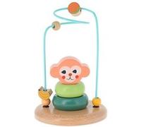 Vilac - Jouet d'Eveil Oustiti - Michelle Carlslund - Jeu à Empiler en Bois Massif - Développe la Motricité Fine - Méthode Montessori - pour Enfants à Partir de 1 an