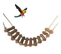 Jouet d’Oiseaux en Bois pour Perroquets Trainning Oiseaux Jouet échelle en Bois avec Corde Pont Tournant Pet Escalier échelle Échelle Naturelles Souple Bridge Swing Ladder pour Perruches Perroquets