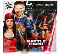 Jouet d'action - WWE - Bataille WWE Pack 2 chiffres Le Miz & Maryse - Accessoires inclus - Mixte