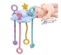 Jouet d'activité à ficelle pour bébés, jouets sensoriels Spinner pour tout-petits - Jouets de berceau interactifs adaptés aux,Jouet à pousser et à tirer adapté aux et doux pour garçons filles