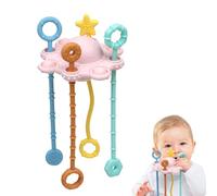 Jouet d'activité à ficelle pour bébés, jouets sensoriels Spinner pour tout-petits, Jouets pour berceaux et, Jouets de développement sensoriel et d'activité, couleurs pastel riches