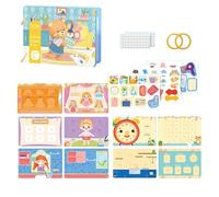 Jouet D'activité En Avion Pour Les Tout-petits - Livre Silencieux De Voyage Éducatif Portable, Jouet D'apprentissage Préscolaire Pour Voiture, Voyage En Voiture, Restaurant, Poussette, Chaise Haute, M