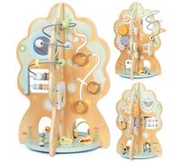 Jouet D'activité Enfant Mamabrum Arbre Éducatif En Bois 10 En 1 Jouet Bébé, Jeux D'éveil Premier Âge, Jeux Montessori Apprentissage Labyrinthe Boulie