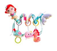 Jouet d'activité pour siège d'auto et poussette - Hochet musical sirène, peluche texturée, accessoire de boîte à musique, couineur BB, tout-petits de 0 à 3 ans | Développement du nourrisson Engagement