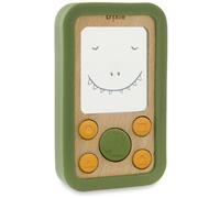 Trixie - Téléphone bébé en silicone et bois Mr Dino