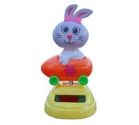Jouet Dansant à énergie Solaire, Figurine de Lapin à Collectionner, tête de Pompon de Lapin secouant, Adorable dansante Solaire avec Mouvement oscillant, Accessoire de Voiture de Bureau pour bu