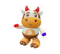 Jouet dansant lumineux - Design musical en forme de vache et de cerf, lumières LED colorées, action mobile interactive, construction sûre et conviviale, style animal mignon | Jouet de danse pour
