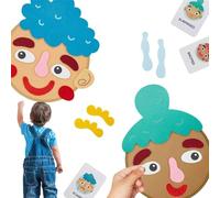 Jouet d'apprentissage émotionnel social - Kit de visages des émotions, jeu multijoueur en émoticône, constructeur d'expression créative, ensemble de jeux d'éducation interactive | Jouet d'activité amu
