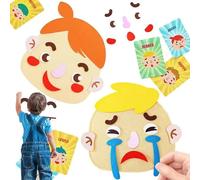 Jouet d'apprentissage émotionnel social - Kit de visages des émotions, jeu multijoueur en émoticône, constructeur d'expression créative, ensemble de jeux d'éducation interactive | Jouet d'activité amu