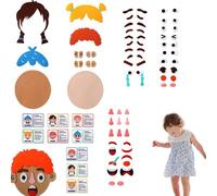 Jouet d'apprentissage émotionnel social - Kit de visages des émotions, jeu multijoueur en émoticône, constructeur d'expression créative, ensemble de jeux d'éducation interactive | Jouet d'activité amu