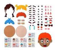 Jouet d'apprentissage émotionnel social - Kit de visages multijoueurs en feutre, jeu d'activité pratique pour les compétences émotionnelles des | Parfait pour l'école à domicile Classroom Park