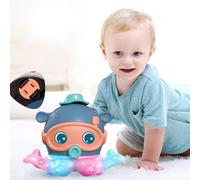 Jouet D'apprentissage Pour Bébé, Pieuvre, Éclairage Musical, Jouet Interactif, Marche Électrique, Berceau, Jeu D'apprentissage, Boule De Soufflage, Qx2d