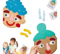 Jouet d'apprentissage Social Et Émotionnel - Ensemble De Jeu en Feutre De Reconnaissance, Kit De Puzzle Interactif D'expression du Visage, Activité De Développement des Compétences Sociales pour