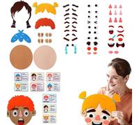 Jouet d'apprentissage social et émotionnel, kit de création de visages émotionnels, jeu d'émoticônes multijoueur, kit d'émoticônes en feutre, jouet social et émotionnel, jeu de création de visages, ki
