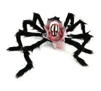 Jouet D'Araignée En Peluche Pour Enfants, Accessoires De Décoration D'Halloween, Simulation De Crâne, Cheveux Noirs, Jouet D'Horreur, 75cm