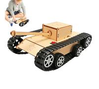 Jouet d'assemblage de réservoir - Manuel d'assemblage du véhicule du réservoir | Modèle scientifique de trackers électriques en bois pour , activité scientifique d'apprentissage éducatif