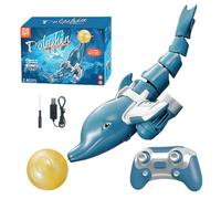 Jouet Dauphin télécommandé, Jouets Aquatiques d'extérieur pour - Dauphin RC réaliste - Conception de Rotation de Balle, Dauphin de Simulation élevée pour Un Jeu interactif