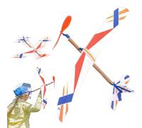Jouet d'avion à planeur - Bande élastique - Modèle léger - Artisanat amusant - Kit de montage facile et durable - Pour le divertissement en plein air - Pour fête d'anniversaire en intérieur