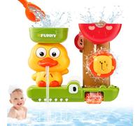 Jouet de Bain 1 2 3 4 an,Jeux de Bain Enfant 1 2 an,Jouets de Bain avec Ventouse,Canards et Lions Jouet Bain BéBé 6-18 Mois,Jouet d'eau Bebe,Jouets Enfants Cadeau pour Garçons et Filles