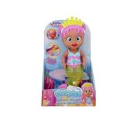 Bloopies Shimmer Mermaids Julia, Jouet de Bain, Sirène avec Nageoire Transparente Remplie de Charms Brillants Qui Projette de l'eau, Cadeau Jouet pour Enfants de 18 Mois et Plus